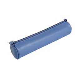 Petite trousse en CUIR BLEU - CLAIREFONTAINE - AGE BAG
