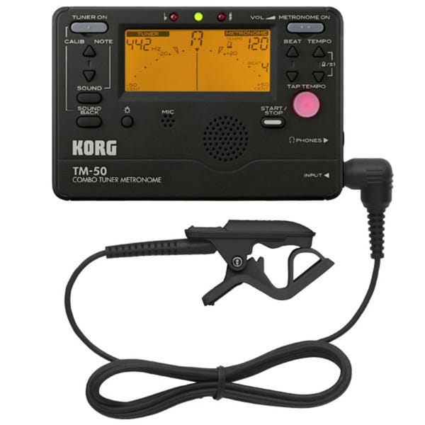 TM50C NOIR KORG - Accordeur et Métronome + Contact Microphone