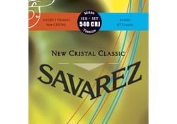 JEU de Cordes pour Guitare SAVAREZ CRISTAL CLASSIC ROUGE / BLEU tension mixte
