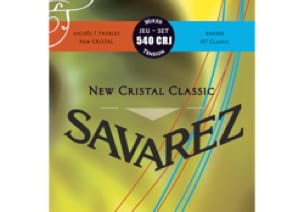 JEU de Cordes pour Guitare SAVAREZ CRISTAL CLASSIC ROUGE / BLEU tension mixte