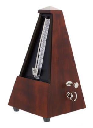Métronome WITTNER : en BOIS d'ACAJOU MAT - Avec sonnerie