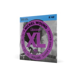 JEU de 6 Cordes EXL120 D'ADDARIO - Super Light 009-42 - Guitare Electrique