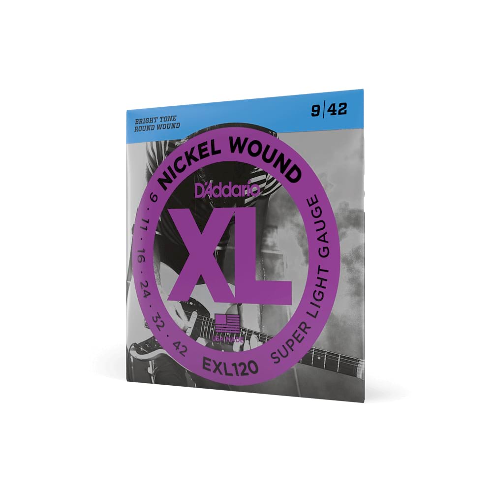 JEU de 6 Cordes EXL120 D'ADDARIO - Super Light 009-42 - Guitare Electrique