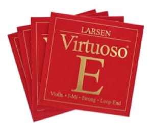 Jeu de cordes Larsen (Mi avec boule) Violon Virtuoso Fort