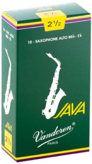 Boite de 10 anches VANDOREN série JAVA pour SAXOPHONE ALTO force 2,5