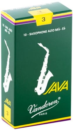 Boite de 10 anches VANDOREN série JAVA pour SAXOPHONE ALTO force 3