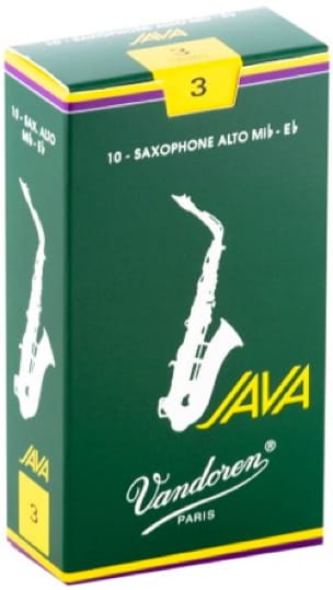 Boite de 10 anches VANDOREN série JAVA pour SAXOPHONE ALTO force 3