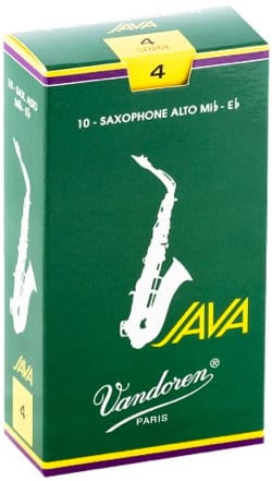 Boite de 10 anches VANDOREN série JAVA pour SAXOPHONE ALTO force 4