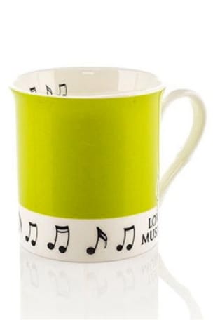 Mug - Tasse Verte Love music Cadeaux - Musique Accessoire