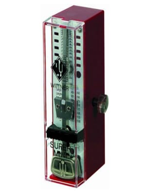 Métronome WITTNER SUPER MINI TAKTELL SANS SONNERIE : Rouge Rubis