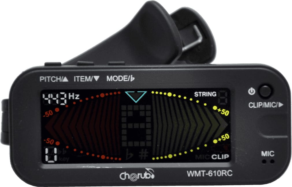 Métronome-accordeur à pince Cherub WMT-610RC - Accordeur pour Guitare