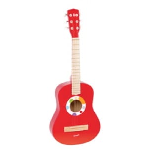 Grande Guitare Rouge Confetti JANOD Jeu musical pour enfant Accessoire