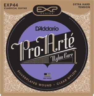 JEU de Cordes D'ADDARIO PRO ARTE - Extra Hard /Nylon Clair-Plaqué Argent