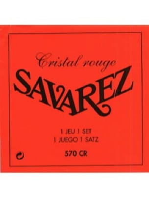JEU de Cordes pour Guitare SAVAREZ CRISTAL ROUGE tirant standard