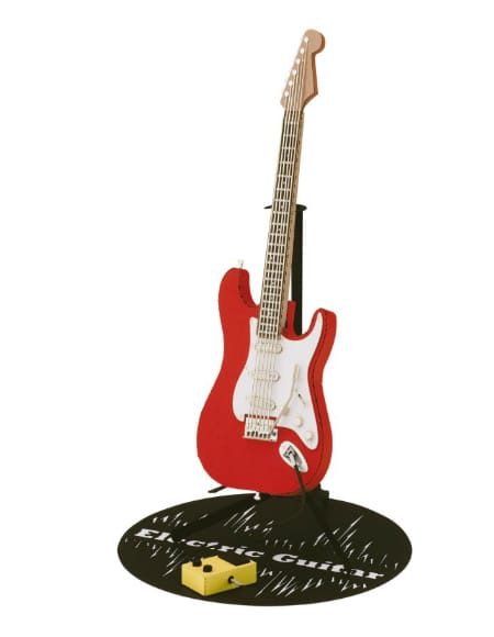 PAPERNANO Guitare Electrique Rouge - Jeu de construction pour enfant