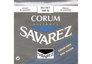 JEU de Cordes pour Guitare SAVAREZ ALLIANCE CORUM BLEU tirant fort