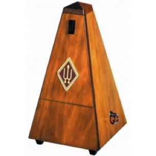 Métronome WITTNER : en BOIS de NOYER MAT - Avec sonnerie
