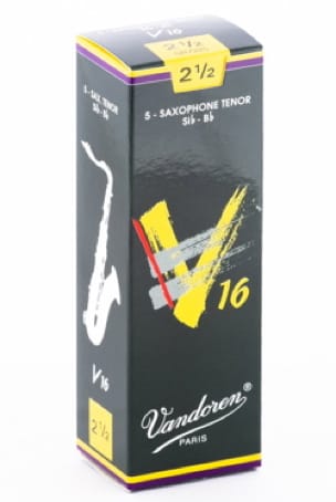 Boite de 5 anches VANDOREN série V16 pour SAXOPHONE TENOR force 2,5