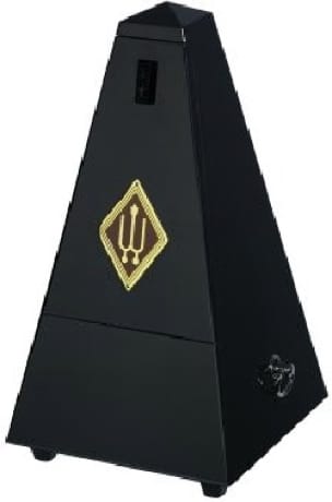 Métronome WITTNER : en BOIS NOIR MAT - Avec sonnerie
