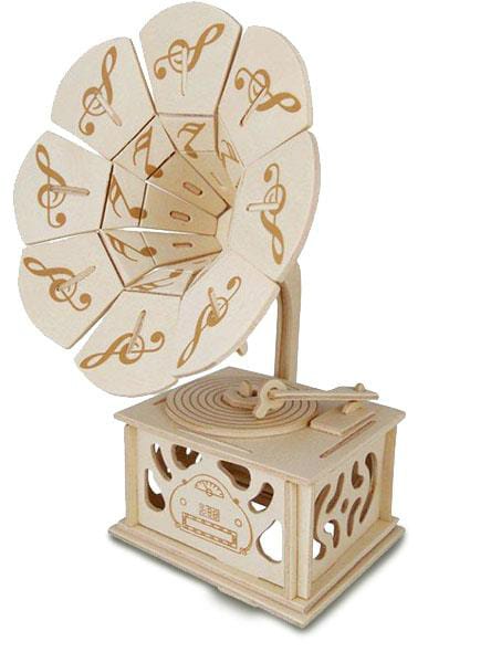 Gramophone en bois à construire en Kit - Jeu musical pour enfant