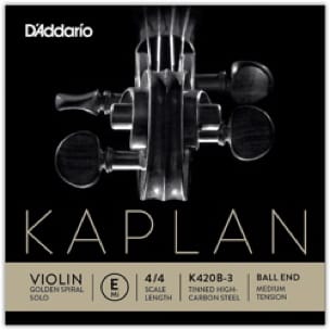 Corde seule : MI Violon KAPLAN GOLDEN SPIRAL solo à boule - Tirant MOYEN