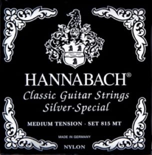 JEU de Cordes pour Guitare HANNABACH 815 Silver Special NOIR - Tension Medium