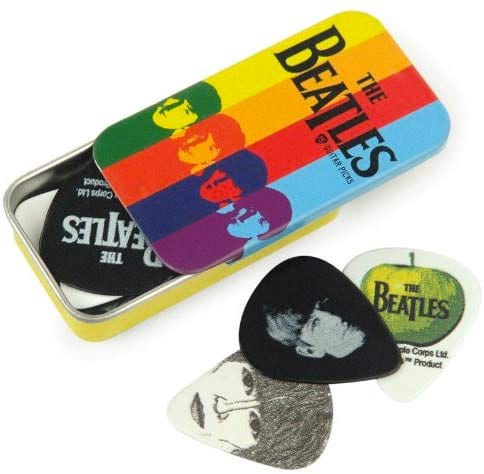 Boîte de 15 Médiators signature Beatles rayures medium