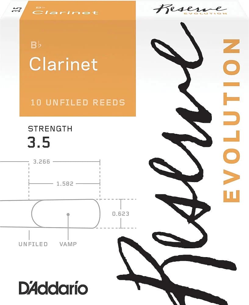 D'Addario Réserve Evolution - Anches Clarinette Si bémol 3.5