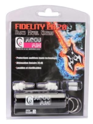 Protections auditives ACOUFUN - 20dB Black Metal Edition