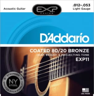 JEU de 6 Cordes EXP11NY D'ADDARIO - Light 12-53 - GUITARE FOLK