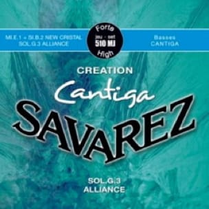 JEU de Cordes pour Guitare SAVAREZ CANTIGA CREATION BLEU tirant fort 