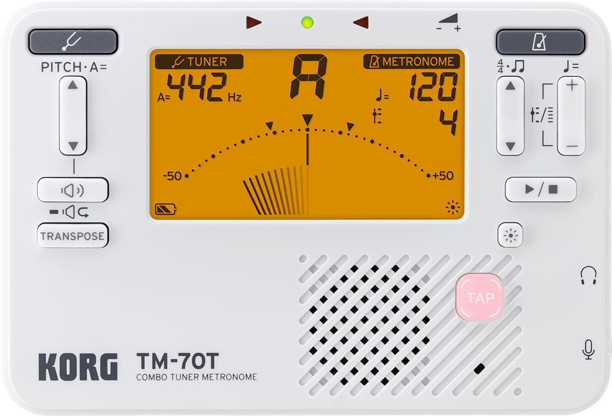 KORG TM-70T Blanc Accordeur & Métronome Accessoire ACCORDEURS