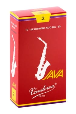 Boite de 10 anches VANDOREN série JAVA RED pour SAXOPHONE ALTO force 2