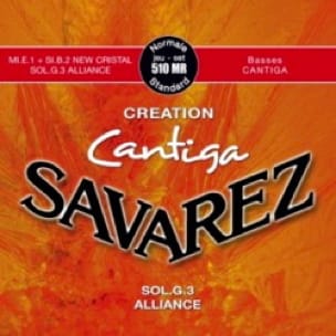 JEU de Cordes pour Guitare SAVAREZ CANTIGA CREATION ROUGE tirant standard 