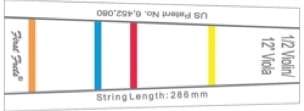 Barette de couleurs First Fret pour touche de VIOLONCELLE 4/4