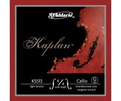 Corde de SOL D'ADDARIO pour VIOLONCELLE 4/4 KAPLAN™ - Tirant MOYEN