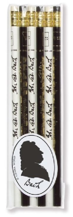 Set de 6 crayons - BACH Cadeaux - Musique Accessoire