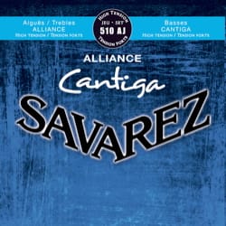 JEU de Cordes pour Guitare SAVAREZ CANTIGA ALLIANCE BLEU tension forte