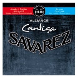 JEU de Cordes pour Guitare SAVAREZ CANTIGA ALLIANCE BLEU / ROUGE tension mixte