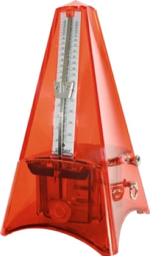 Métronome WITTNER : Plastique ORANGE transparent - Sans sonnerie