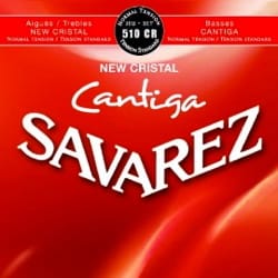 JEU de Cordes pour Guitare SAVAREZ CANTIGA NEW CRISTAL ROUGE tension normal