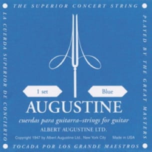 JEU de Cordes pour Guitare AUGUSTINE bleu tirant fort