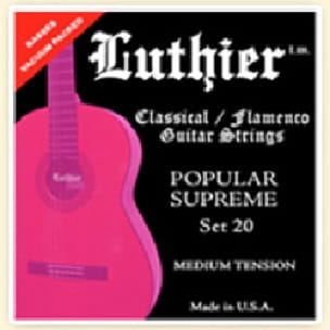 JEU de Cordes pour Guitare LUTHIER SUPREME en argent tension medium