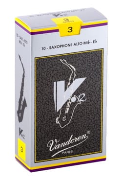 Boite de 10 anches VANDOREN série V12 pour SAXOPHONE ALTO force 3