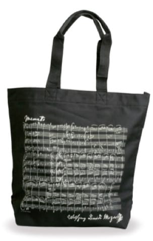 Sac Shopping - NOIR - MOZART Cadeaux - Musique Accessoire