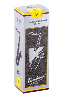 Boite de 5 anches VANDOREN série V12 pour SAXOPHONE TENOR force 3