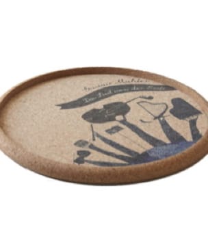 Plateau rond en liège - Gustav Mahler Cadeaux - Musique Accessoire