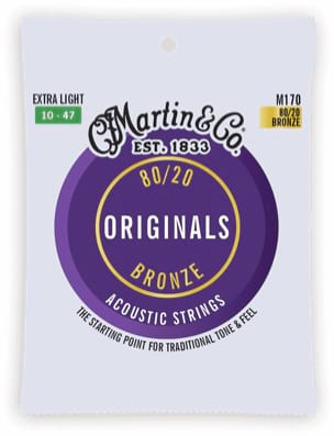 JEU de Cordes pour Guitare MARTIN FOLK Bronze extra light - 10-47