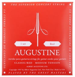 JEU de Cordes pour Guitare Classique AUGUSTINE rouge tirant normal