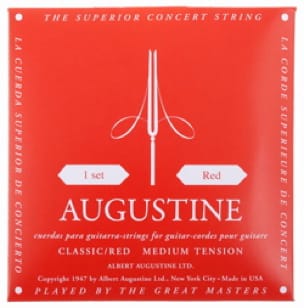 JEU de Cordes pour Guitare Classique AUGUSTINE rouge tirant normal
